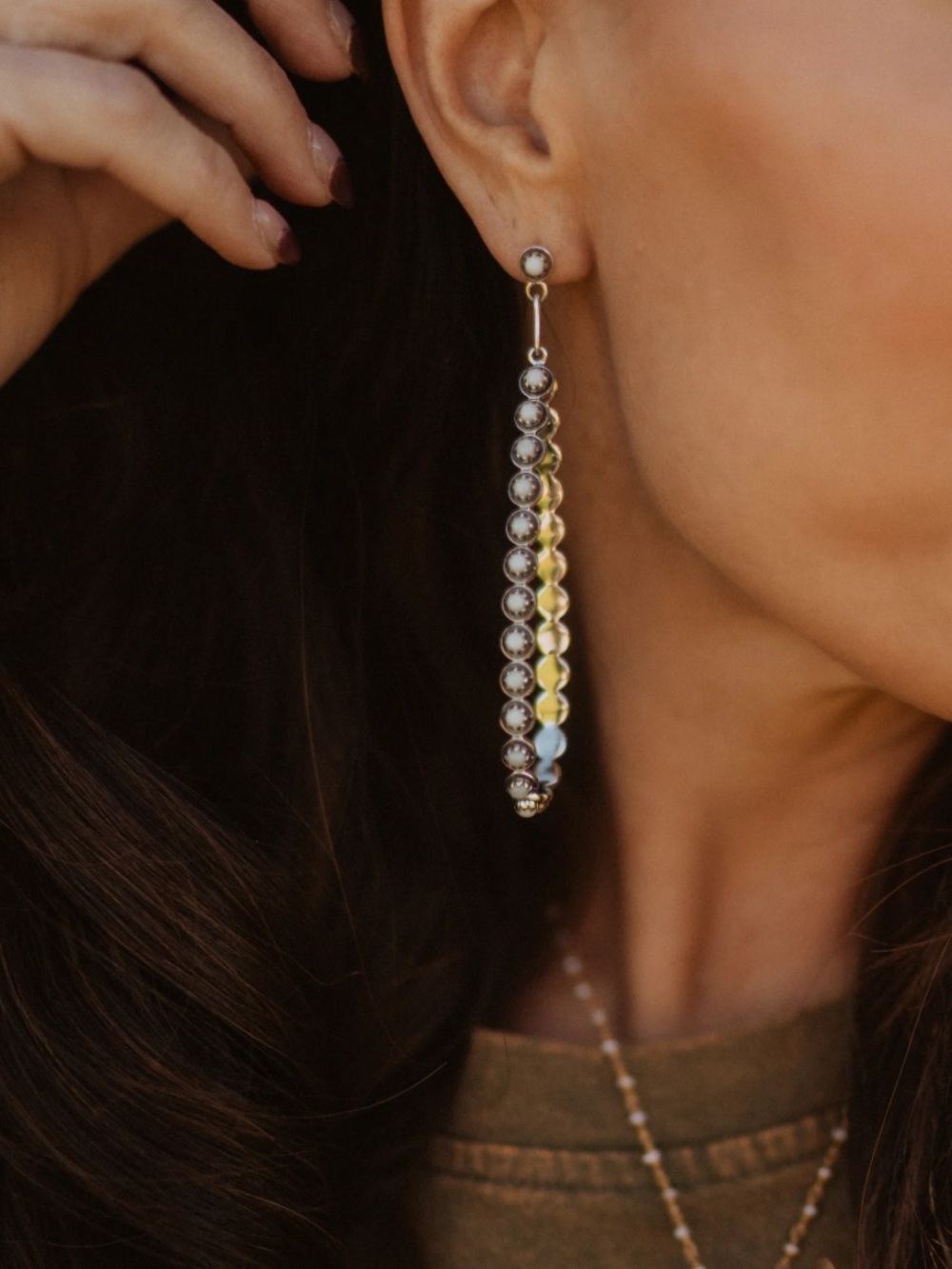 sterling silver teardrop hoops